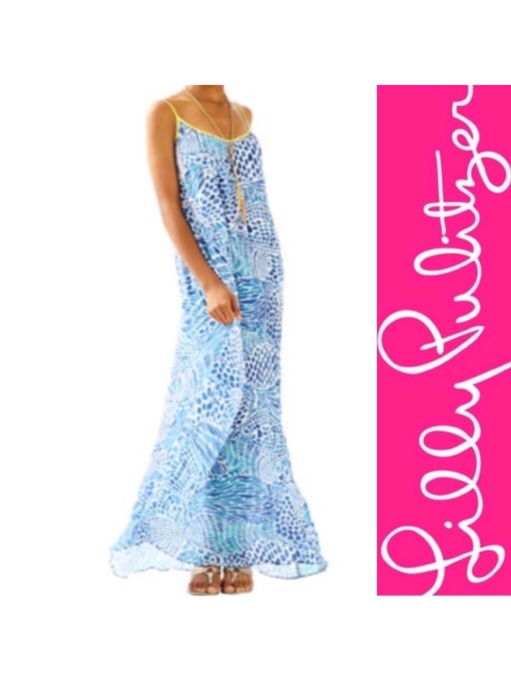 Lilly Pulitzer Kendra Maxi Dress L/XL - Picture 2 of 7